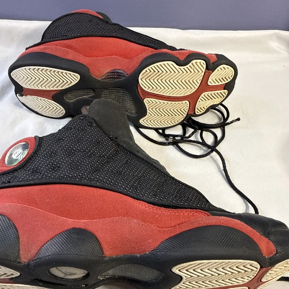Nike Air Jordan 13 Retro Bred Black Red 7Y Pre-Owned 2017 Release